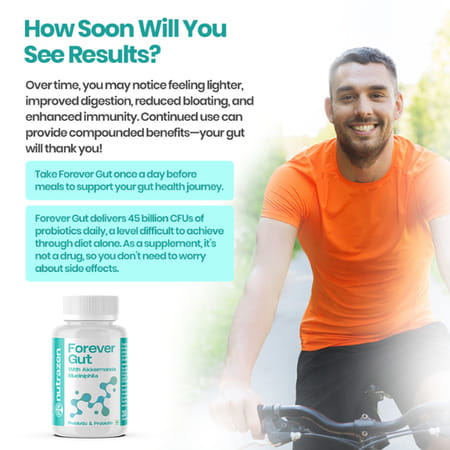 Nutrazen Nutrazen Forever Gut Probiotic For Digestive Health 30 Capsules For Adults - 30n