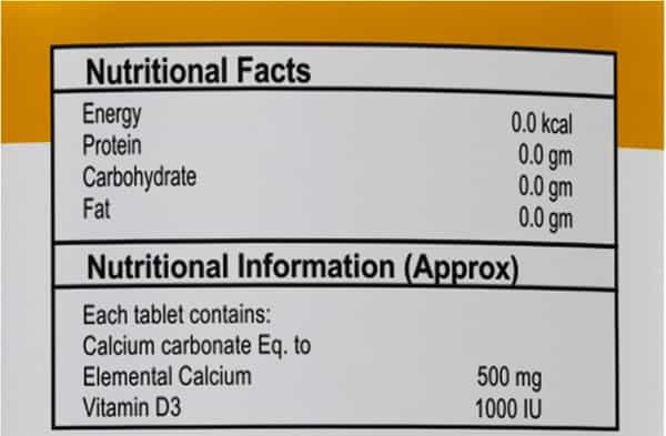 Purefoods Calcium + D3 500Mg - 60 Tablets
