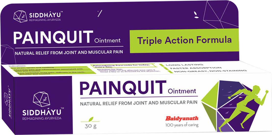 Siddhayu Painquit Ointment (by Baidyanath) Pain Relief Gel | For Joint And Muscular Pain I 30 Gm