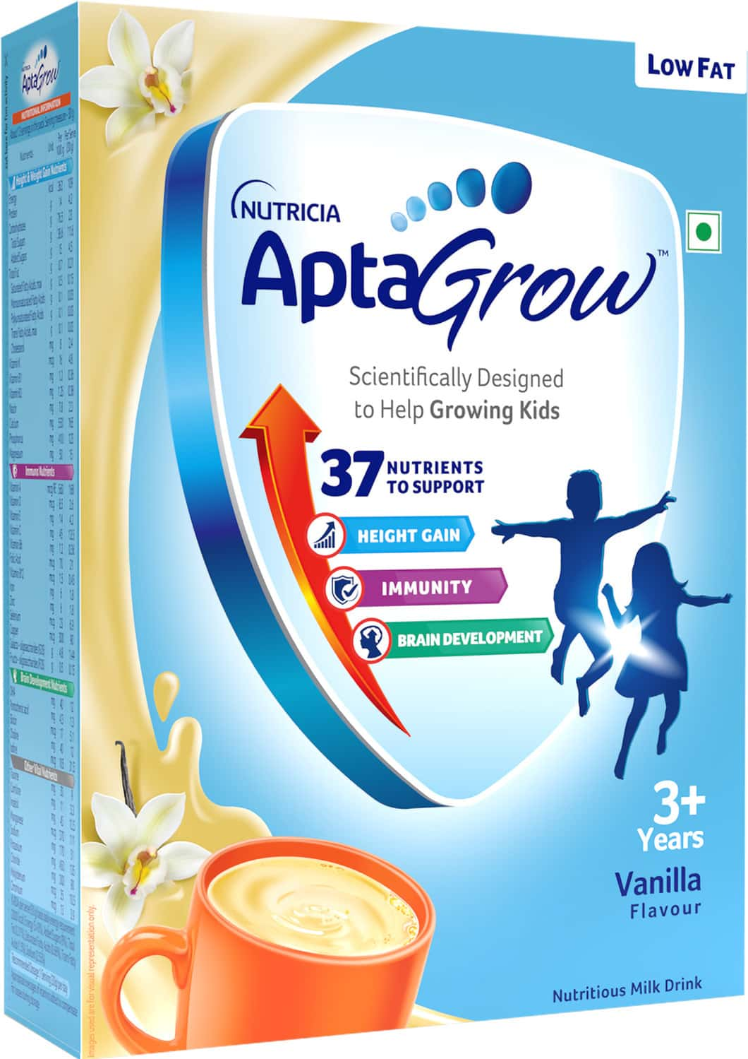 Aptagrow Health And Nutrition Drink Powder For Kids Growth Vanilla 400 G