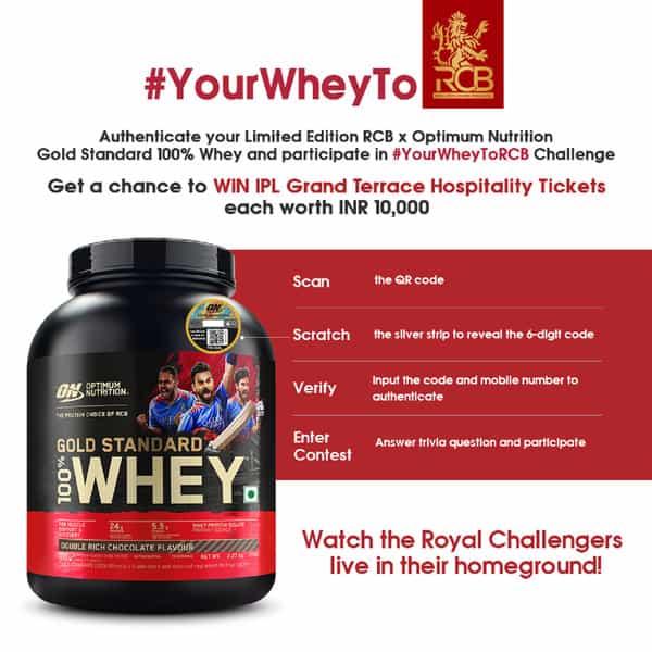 Optimum Nutrition (On) Gold Standard 100% Whey Protein Double Rich Chocolate Flavour 2.27Kg Powder