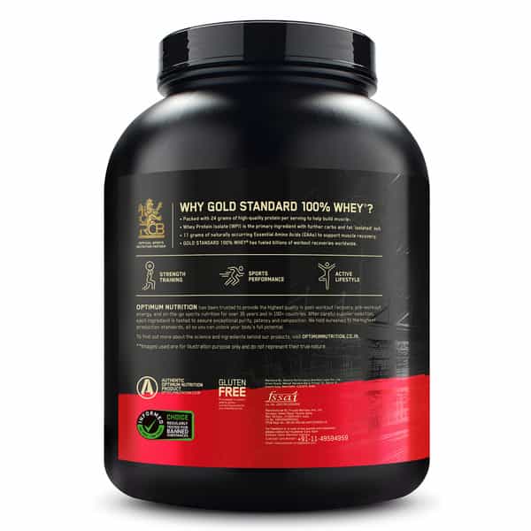 Optimum Nutrition (On) Gold Standard 100% Whey Protein Double Rich Chocolate Flavour 2.27Kg Powder