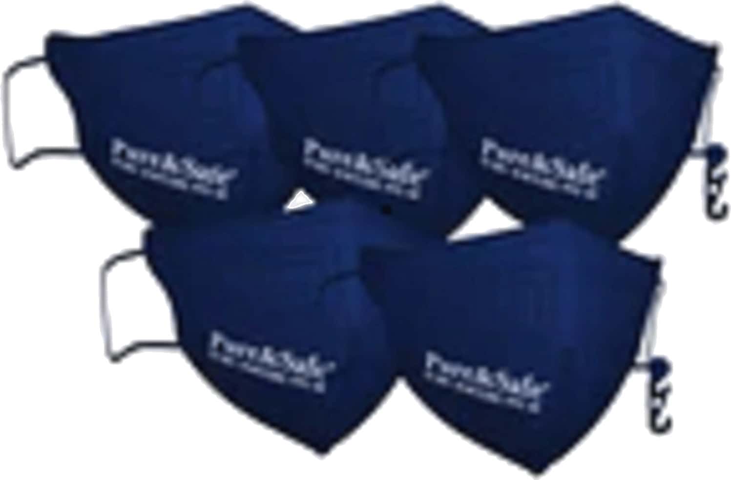 Khadi Essentials Pure & Safe N95 Cotton Mask Breathable Reusable With Nose Clip Pack Of 5 (Blue)