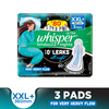 Whisper Thick Bindazzz Nights Xxl+ Size (360Mm) All Night For Very Heavy Flow Sanitary Pad 3 No's