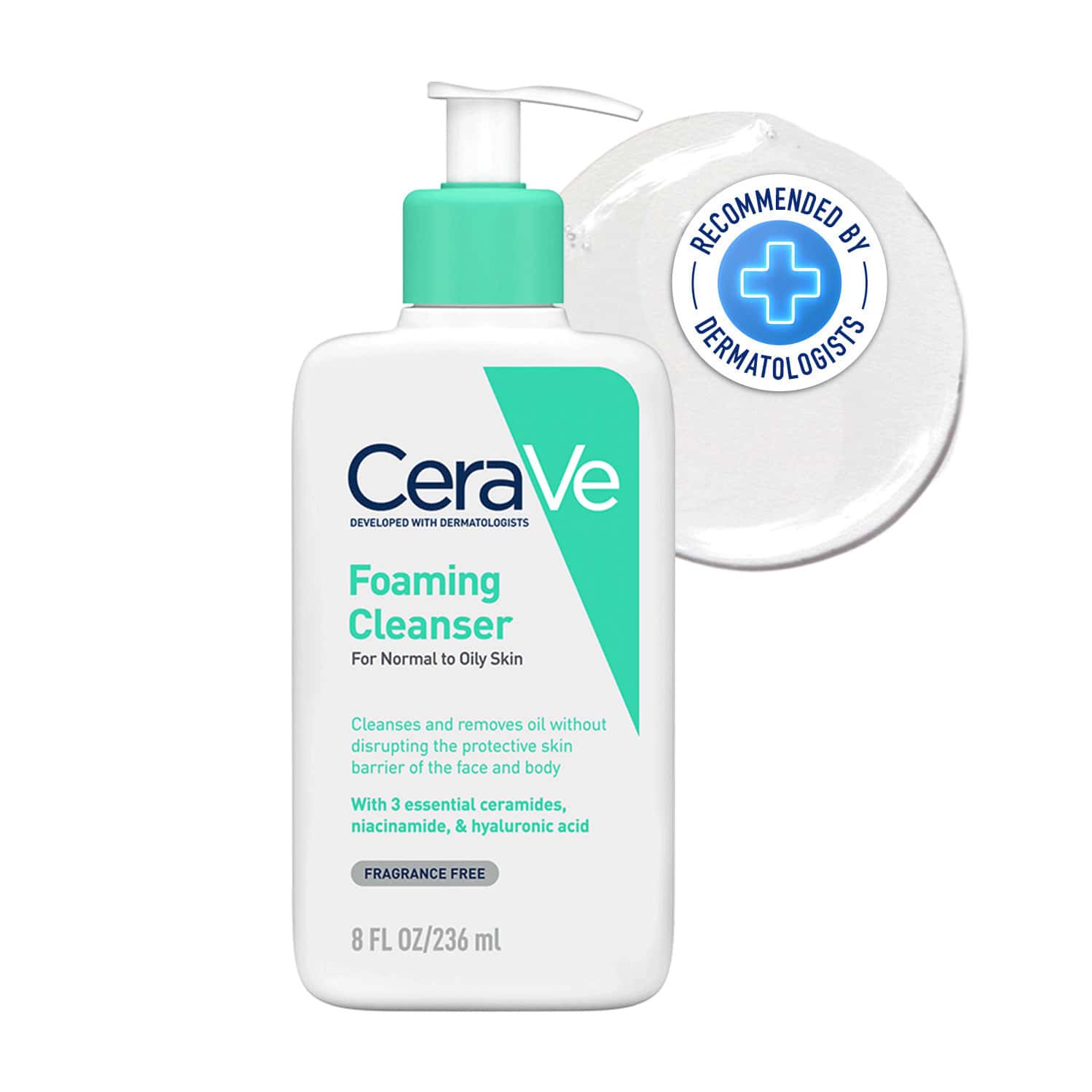 Cerave Foaming Daily Gel Cleanser For Normal To Oily Skin - 236ml
