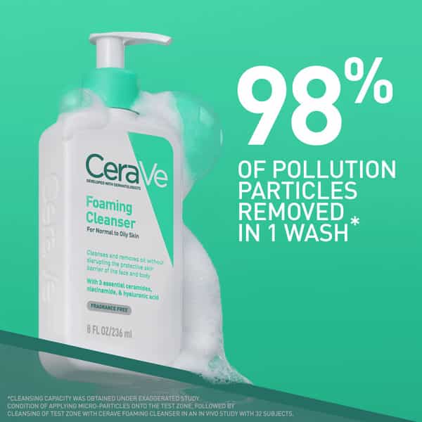 Cerave Foaming Daily Gel Cleanser For Normal To Oily Skin - 236Ml