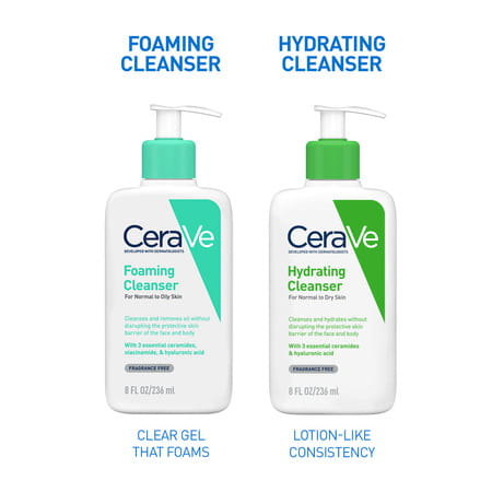 Cerave Foaming Daily Gel Cleanser For Normal To Oily Skin - 236ml