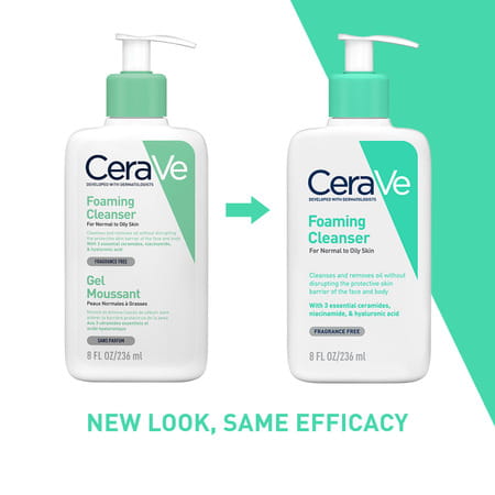 Cerave Foaming Daily Gel Cleanser For Normal To Oily Skin - 236Ml