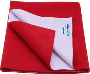 Newnik Cozymat Dry Sheet (size: 70cm X 50cm) Small Cherry Red