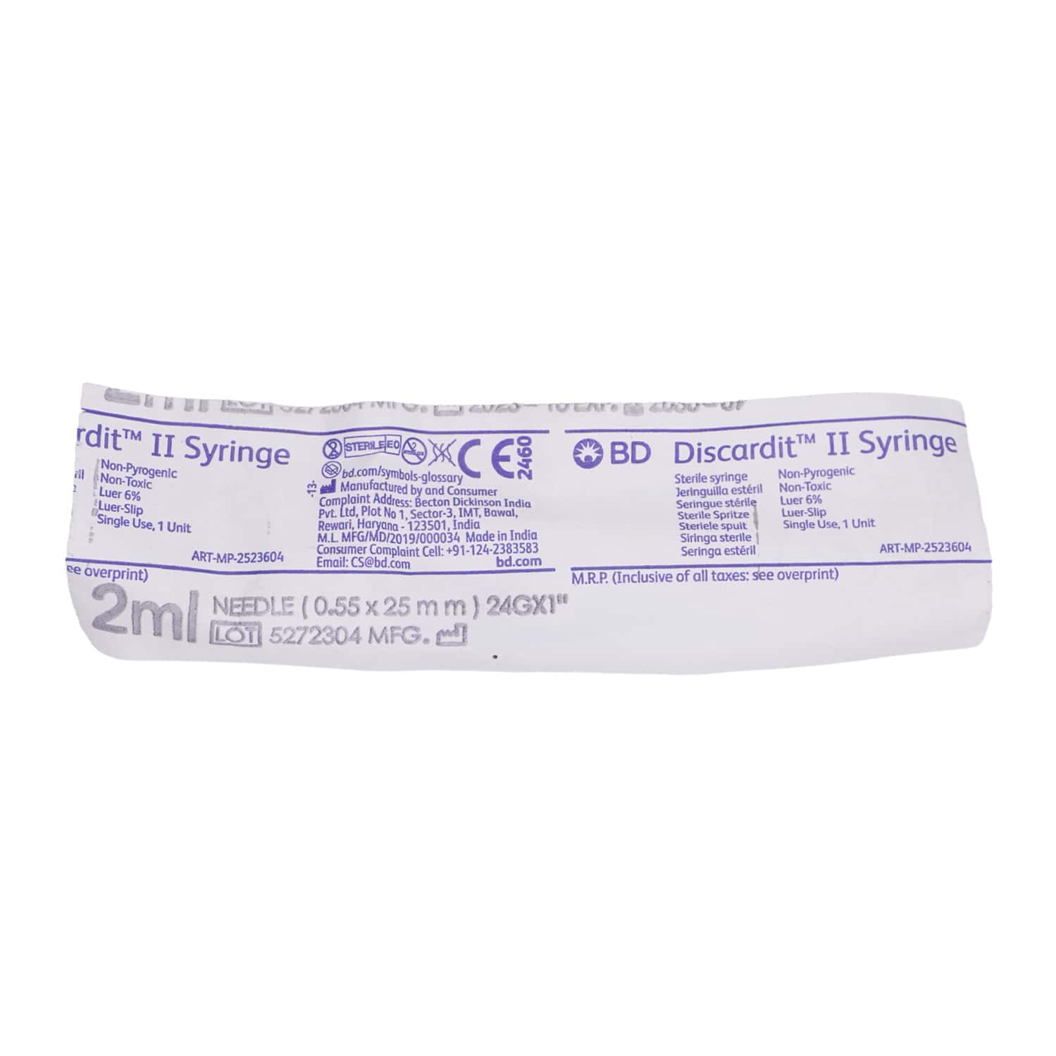 Discardit Ii Syringe 2 Ml With Needle