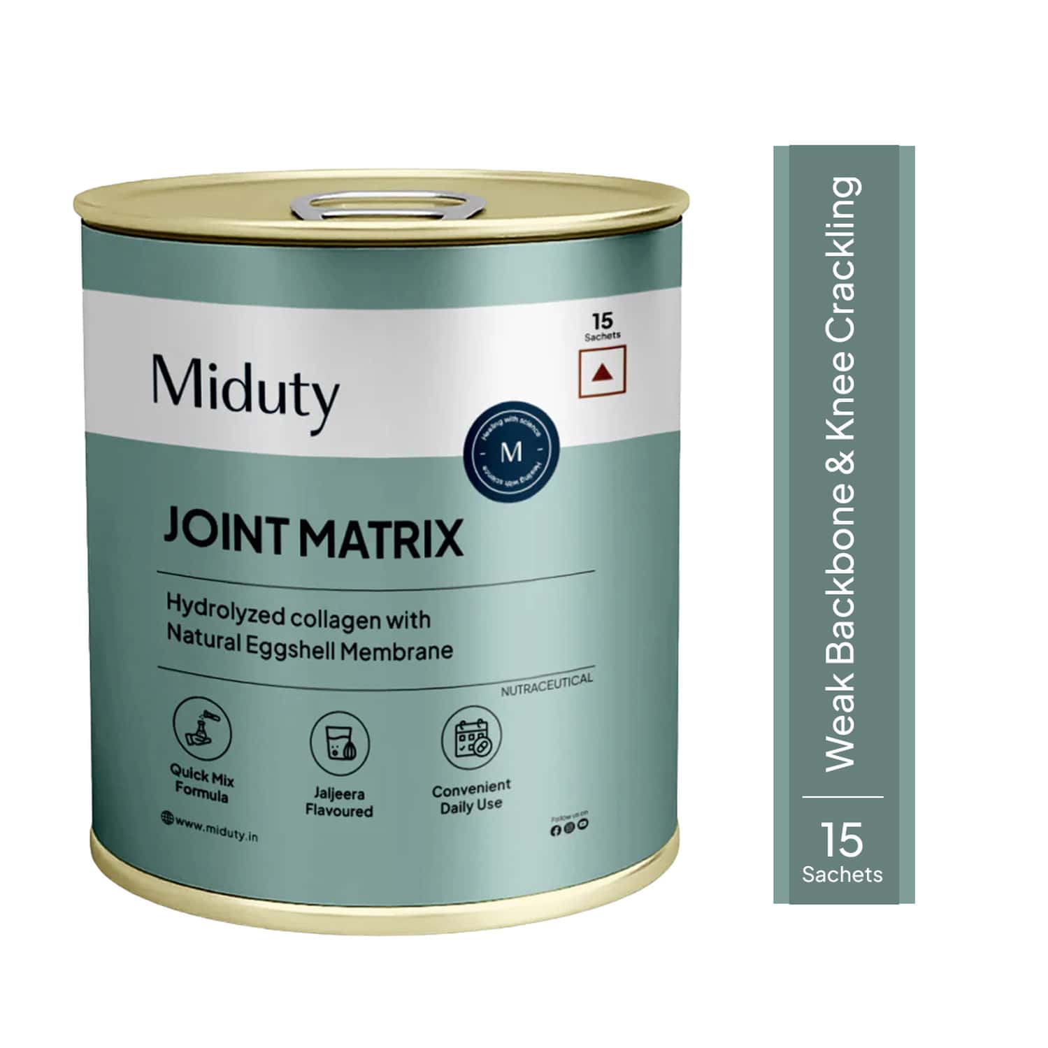 Miduty Joint Matrix Glucosamine & Boswellia & Collagen Joint & Cartilage Support 15 Sachets