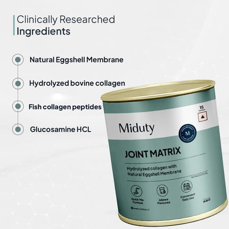 Miduty Joint Matrix Glucosamine & Boswellia & Collagen Joint & Cartilage Support 15 Sachets