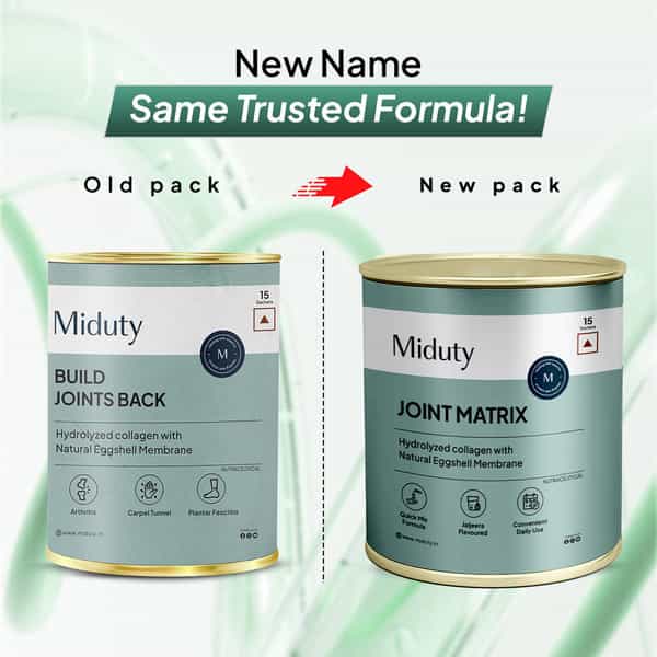 Miduty Joint Matrix Glucosamine & Boswellia & Collagen Joint & Cartilage Support 15 Sachets