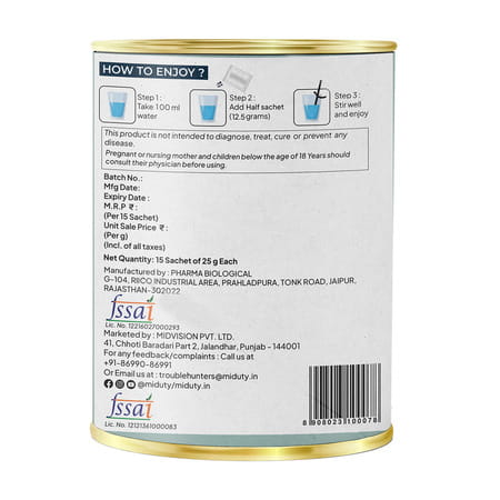 Miduty Joint Matrix Glucosamine & Boswellia & Collagen Joint & Cartilage Support 15 Sachets