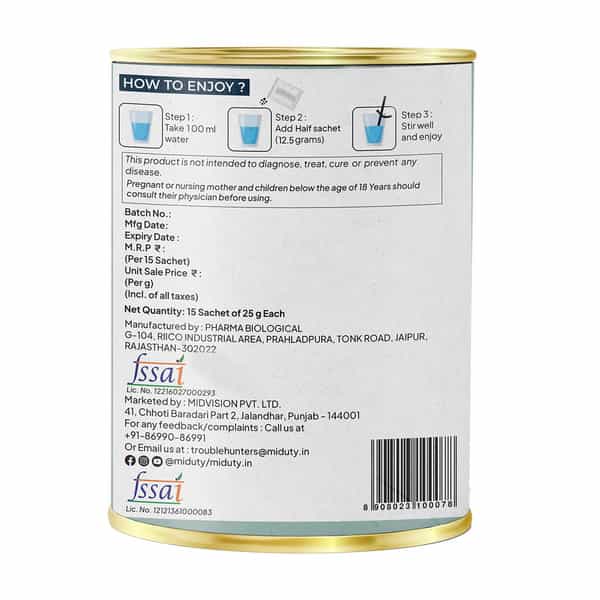 Miduty Joint Matrix Glucosamine & Boswellia & Collagen Joint & Cartilage Support 15 Sachets