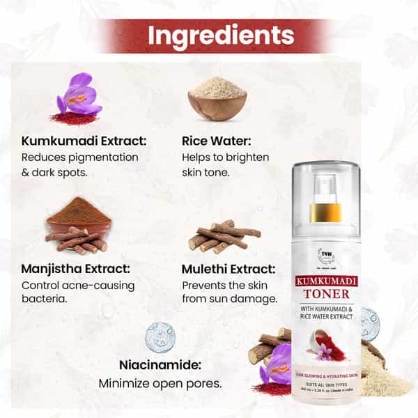 Tnw The Natural Wash Kumkumadi Toner | For Glowing & Hydrated Skin | Suitable For All Types