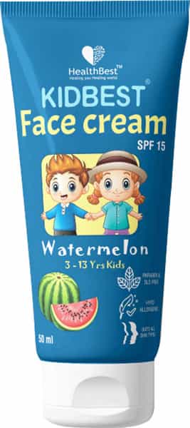 Healthbest Kids Face Cream Spf 15 Suitable For All Skin Type Watermelon Flavor - 50Ml