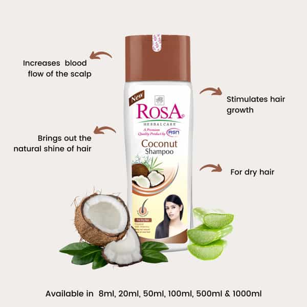 Rosa Coconut Shampoo With Coconut And Aloe Vera For Dry Hair L Deeply Moisturizes I 500 Ml