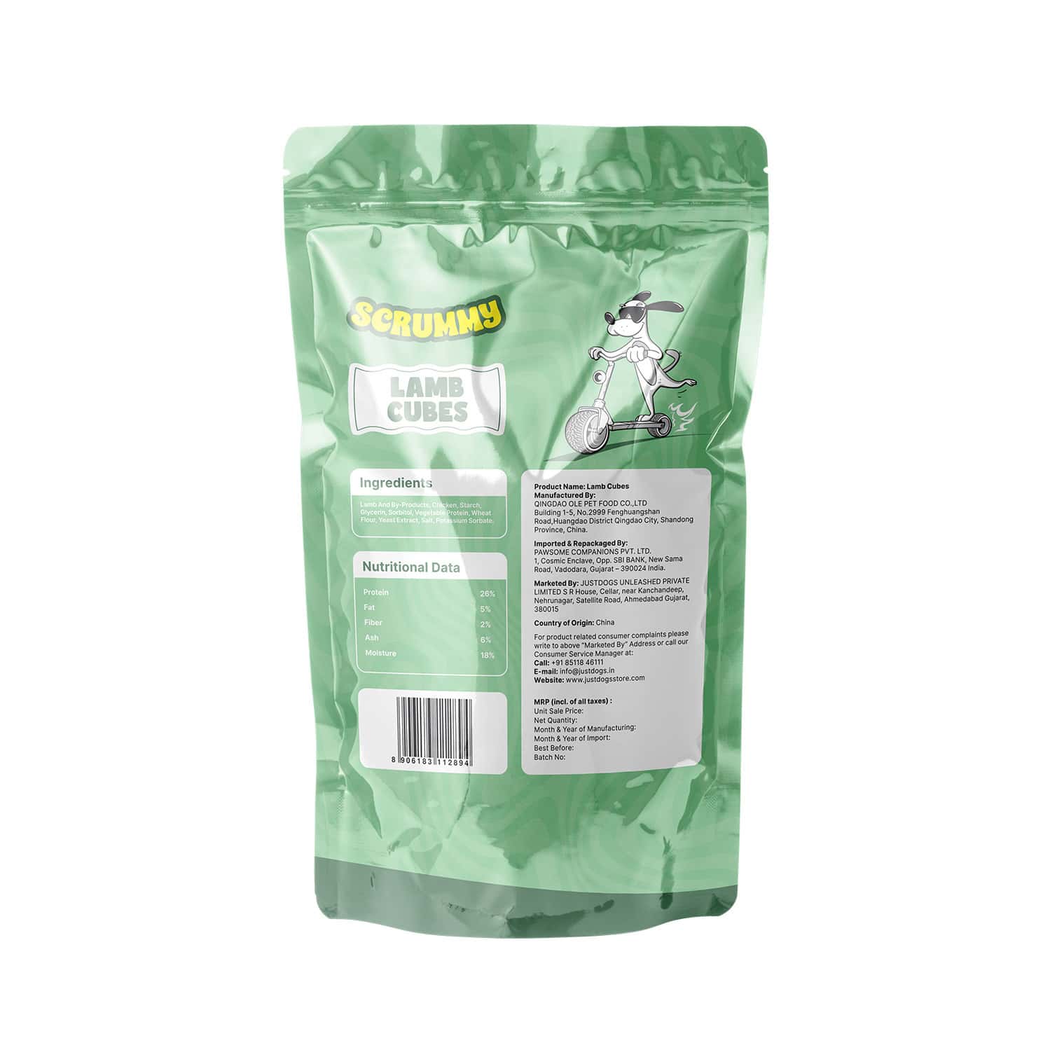 Scrummy Lamb Cubes Dog Treats | 70 G