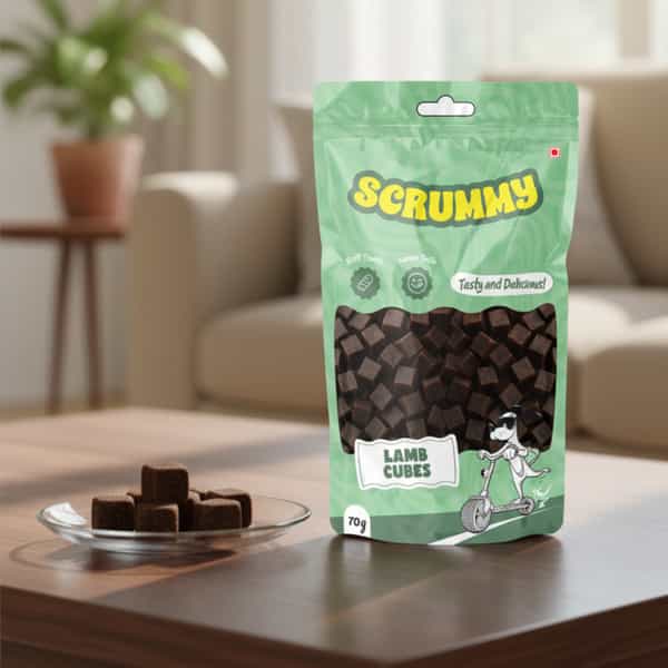 Scrummy Lamb Cubes Dog Treats | 70 G
