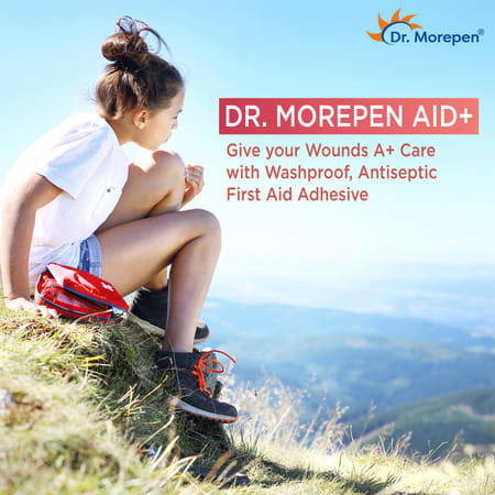 Dr. Morepen Waterproof Band Aid For Kids & Adults Latex Free - Pack Of 10 Bandaid Strips