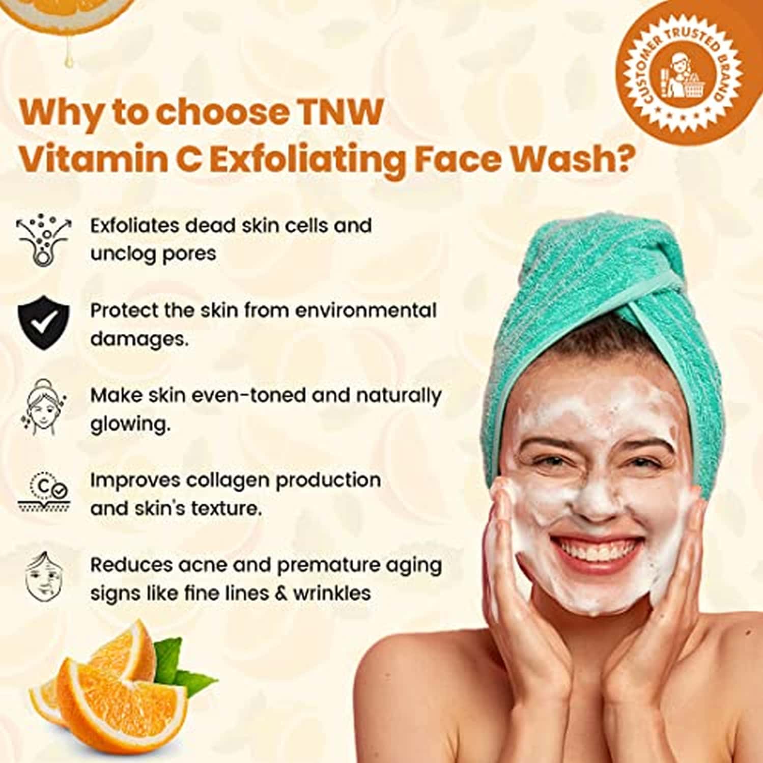 Buy TNWTHE NATURAL WASH VITAMIN C EXFOLIATING FACE WASH AND SUN