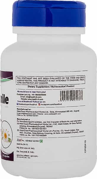 Healthvit Chamomile 350 Mg 60 Capsules For Cold & Mouth Sores