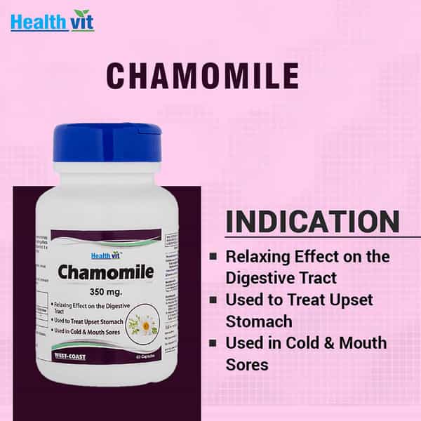 Healthvit Chamomile 350 Mg 60 Capsules For Cold & Mouth Sores