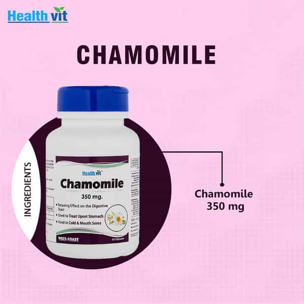 Healthvit Chamomile 350 Mg 60 Capsules For Cold & Mouth Sores