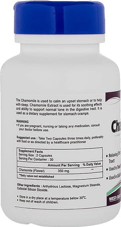 Healthvit Chamomile 350 Mg 60 Capsules For Cold & Mouth Sores