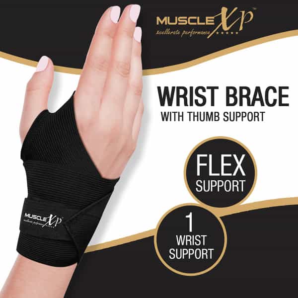 Musclexp Drfitness+ Wrist Brace With Thumb Supportinjury & Wrist Pain Hands & Palms Compression