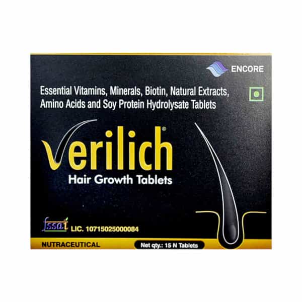 Verilich Chocolate Flavour Hair Growth Strip Of 15 Tablets
