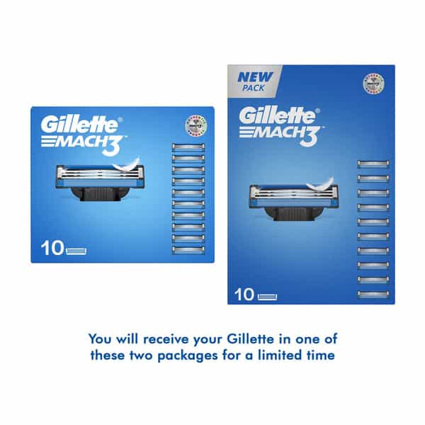 Gillette Mach 3 Shaving Blades Pack Of 10