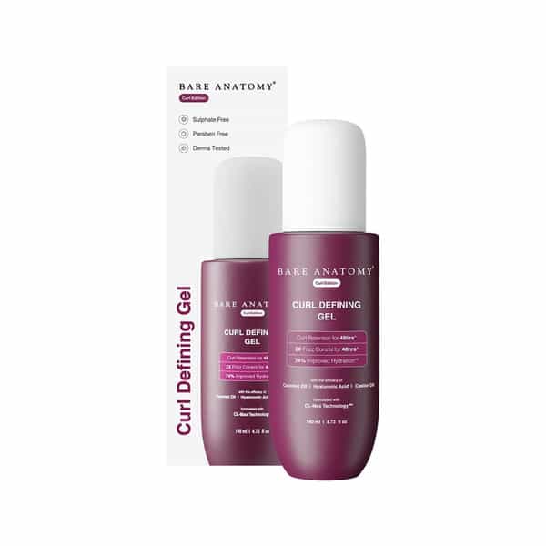 Bare Anatomy Curl Defining Gel | For Well Defined Shiny Curls | 140 Ml