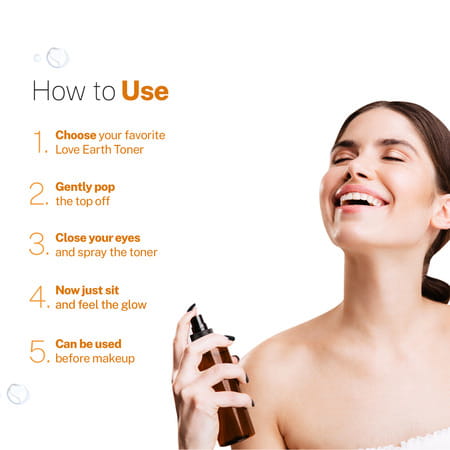 Love Earth Vitamin C Toner With Aloe Vera & Witch Hazel Extracts For Acne Prone Skin 100Ml