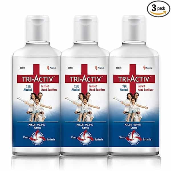 Tri-Activ Instant Hand Sanitizer 500Ml (Pack Of 3)