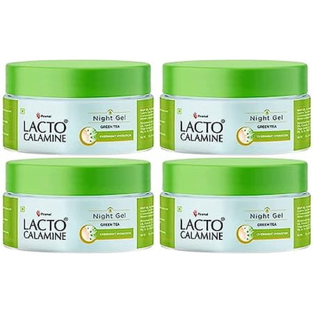 Lacto Calamine Night Gel - No Parabens | No Sulphates | 50g X Pack Of 4