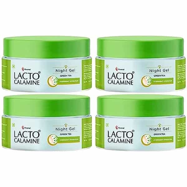 Lacto Calamine Night Gel - No Parabens | No Sulphates | 50G X Pack Of 4