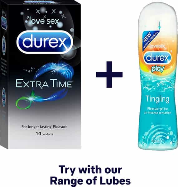 Durex Extra Time Packet Of 10 Condoms (Buy 2 Get 1 Free)