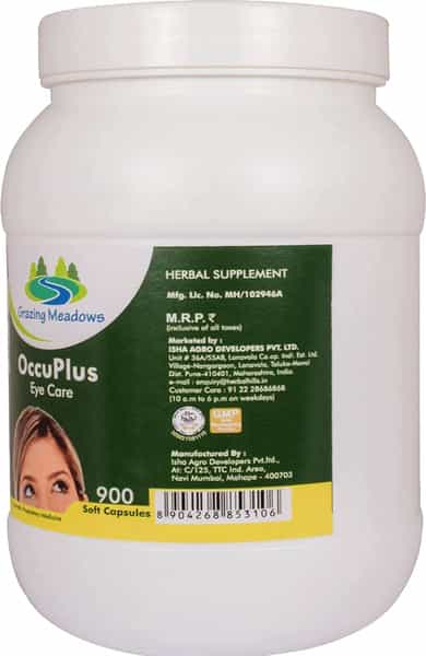 Grazing Meadows Occuplus 900 Capsules | Ayurvedic Herbal Formulation For Eye Care Health
