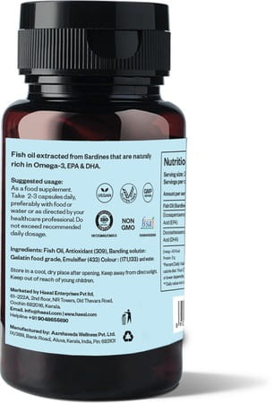 Haeal Omega 3 Fish Oil Capsule - 60 Capsules (500g)