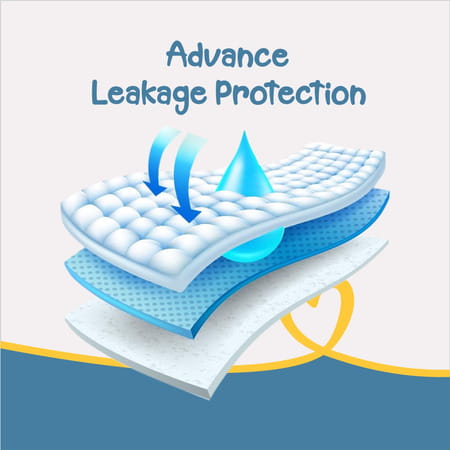 Tinyfit Baby Diaper Pants Large, Bubble Soft Bed, Multi-Layer Absorption Upto 12 Hrs - L (90 Pieces)