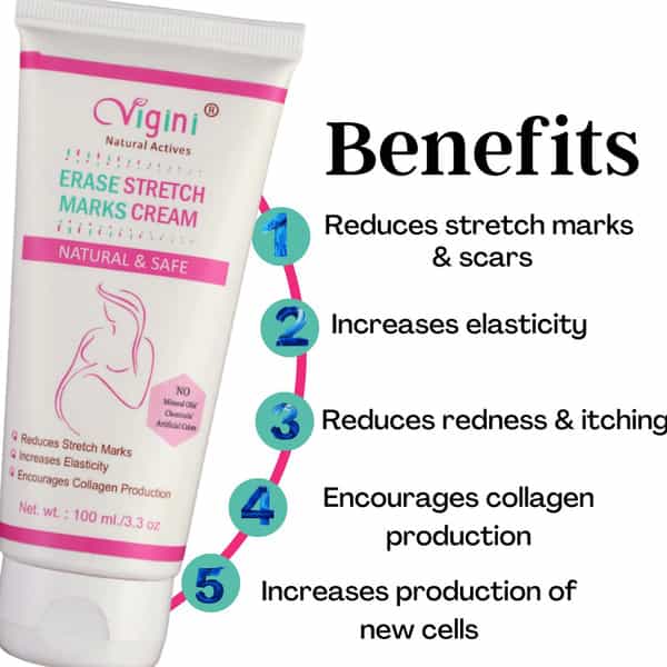Vigini Bust Breast Size Increase Firming | Erase Stretch Marks During Pregnancy Oil Cream 200Ml