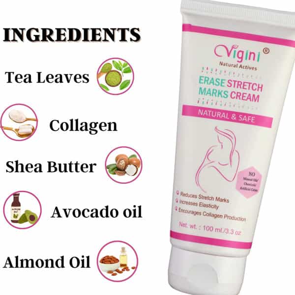 Vigini Bust Breast Size Increase Firming | Erase Stretch Marks During Pregnancy Oil Cream 200Ml