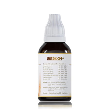 Jeena Sikho Detox-24+ Drop | Herbal Body Detox Supplement | Ayurvedic Multivitamin | 30Ml