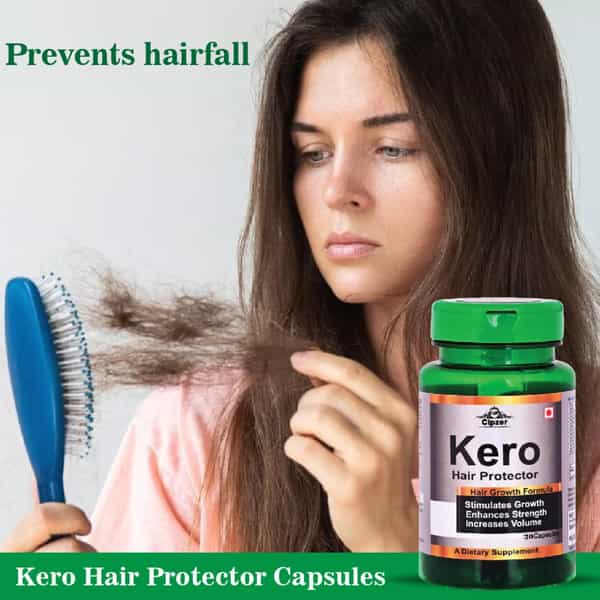 Cipzer Kero Hair 30 Capsules | Supports Hair Strength| Growth & Healthy Hair