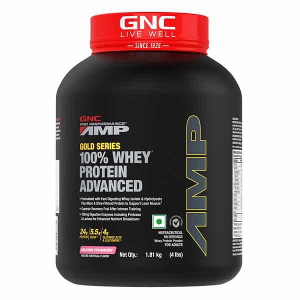 Gnc Amp Gold Series 100% Whey Protein Advanced (Strawberry | 4 Lbs)