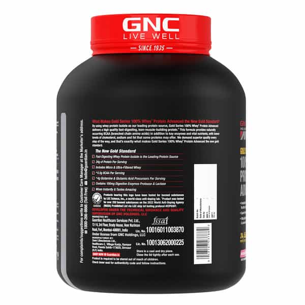 Gnc Amp Gold Series 100% Whey Protein Advanced (Strawberry | 4 Lbs)