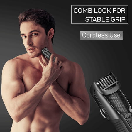 Syska Ht200 Pro Runtime: 45 Min Trimmer For Men (Black)