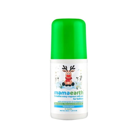 Mamaearth'S Natural Breathe Easy Cold & Cough Roll-On Tube Of 40 Ml